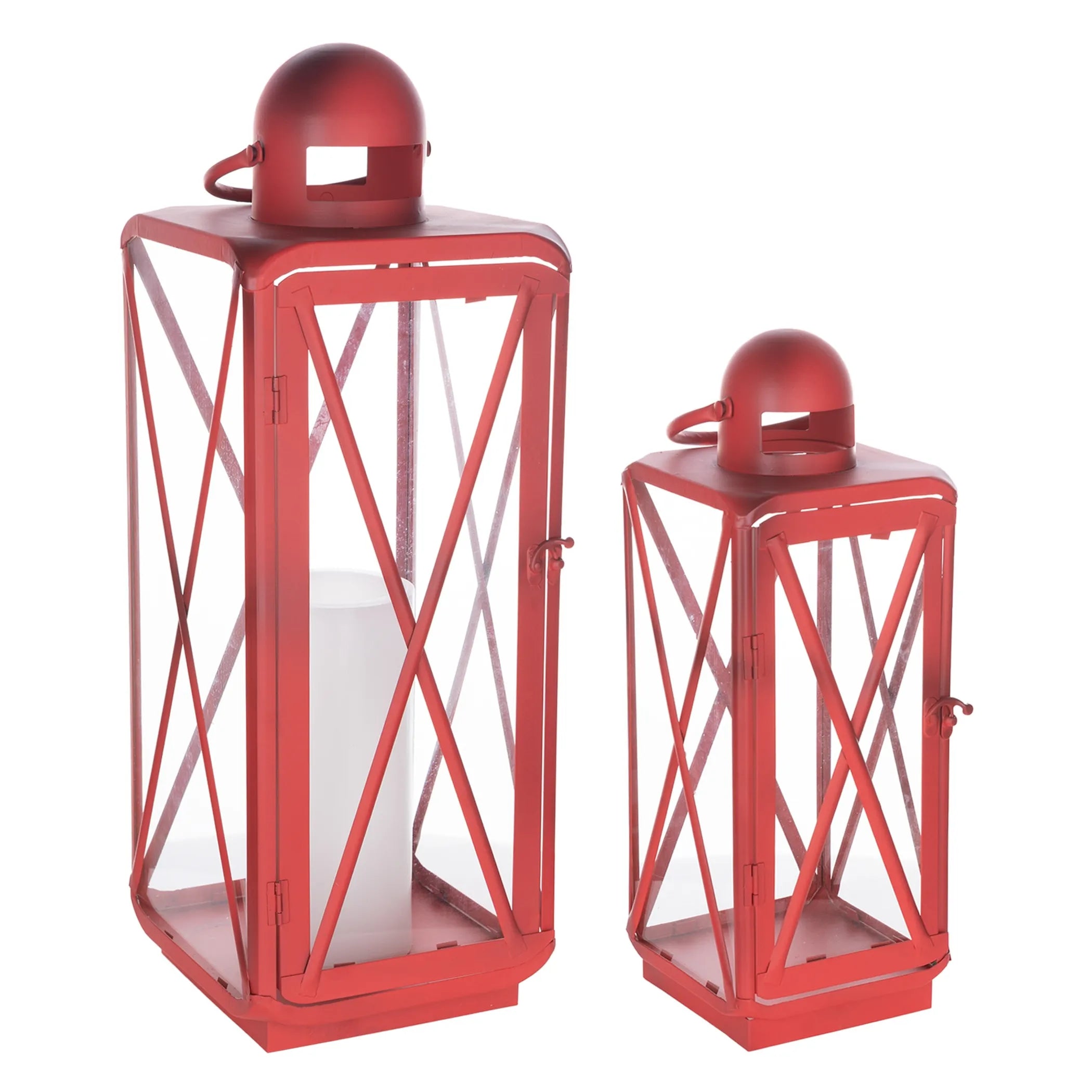 Traditional Curved Metal Lantern - Pack Of: Set of 2 | Materials: Metal | Décor style: Traditional