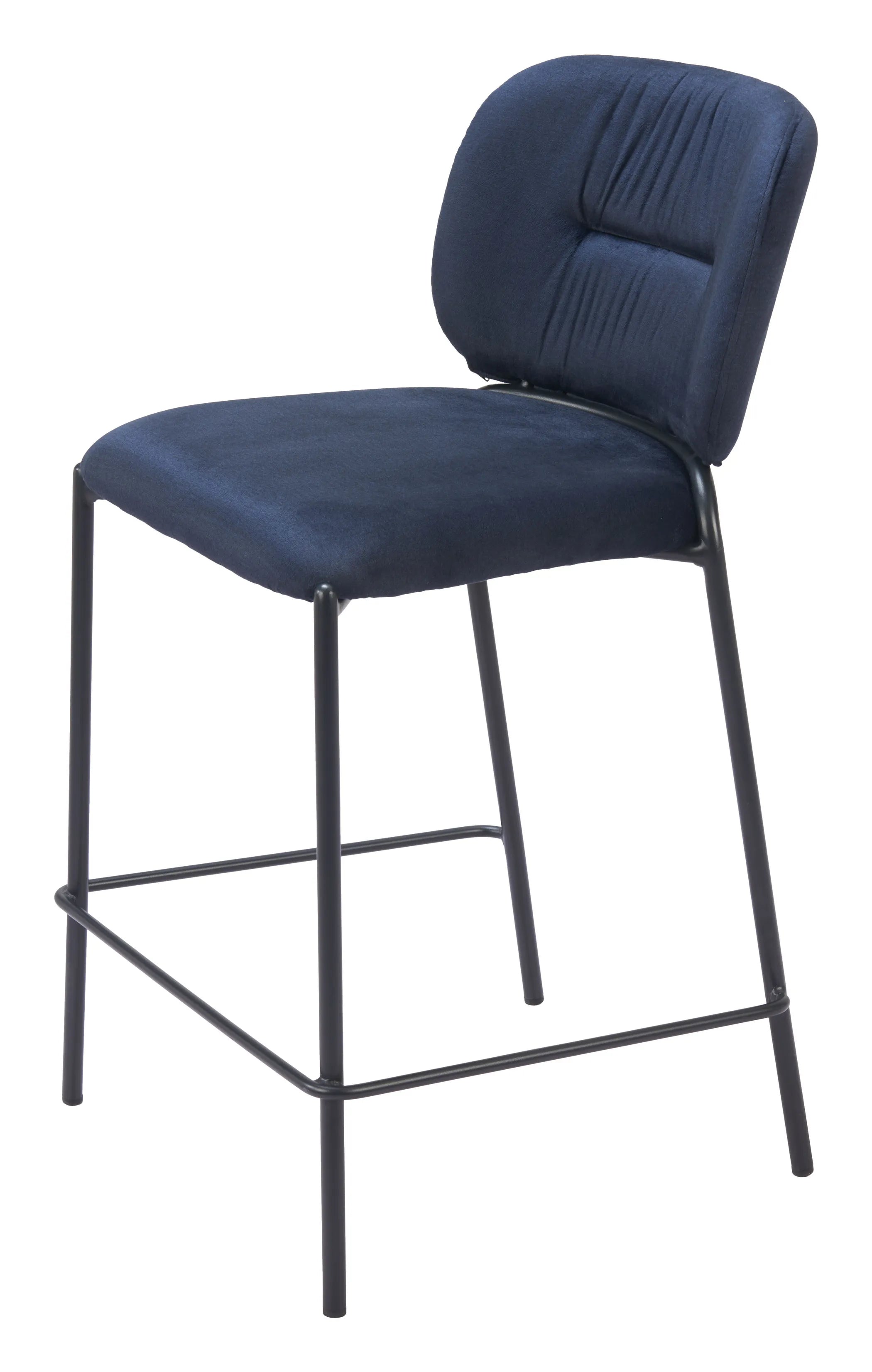 Velvet Steel Counter Height Bar Chairs