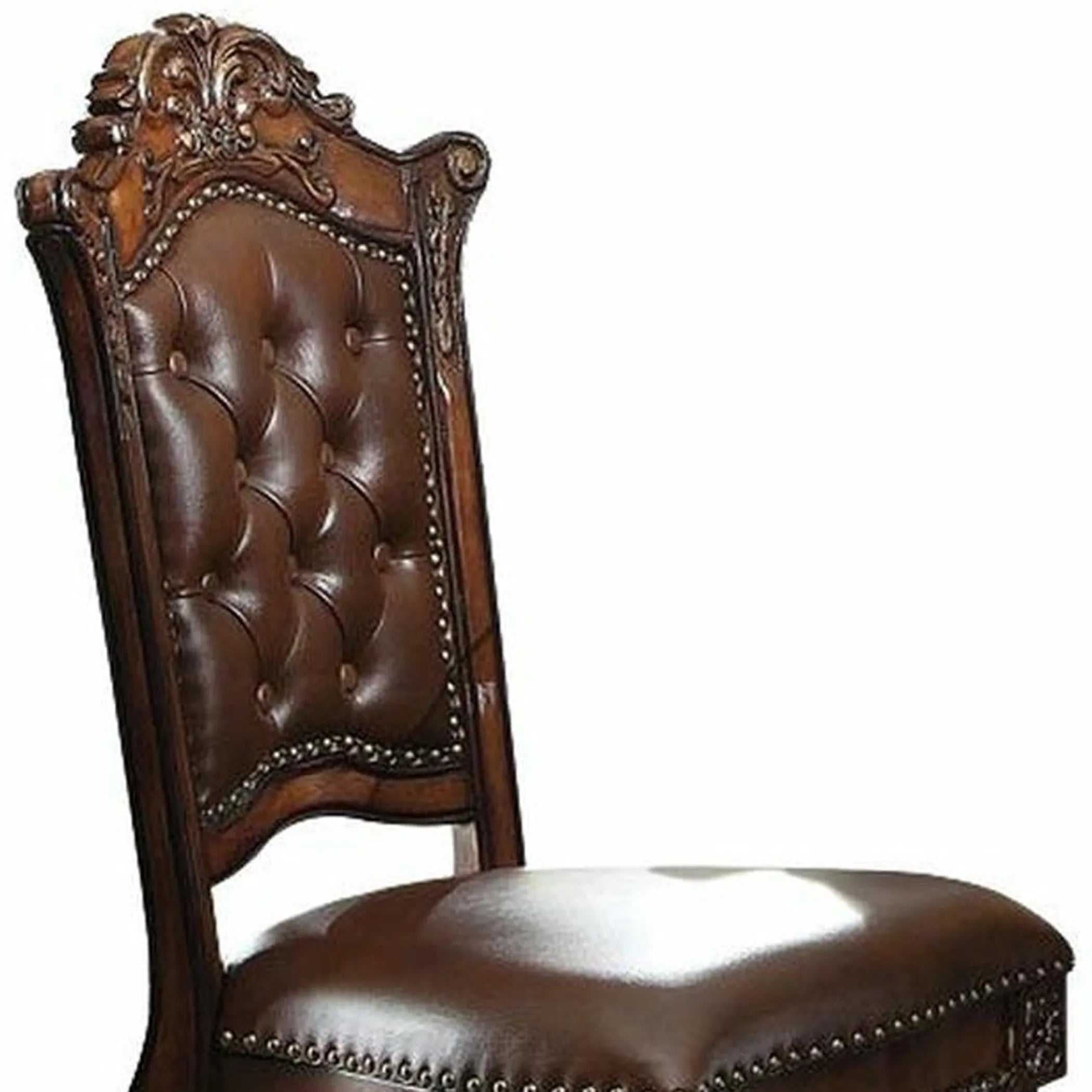 Faux Leather Wood Counter Height Bar Chairs