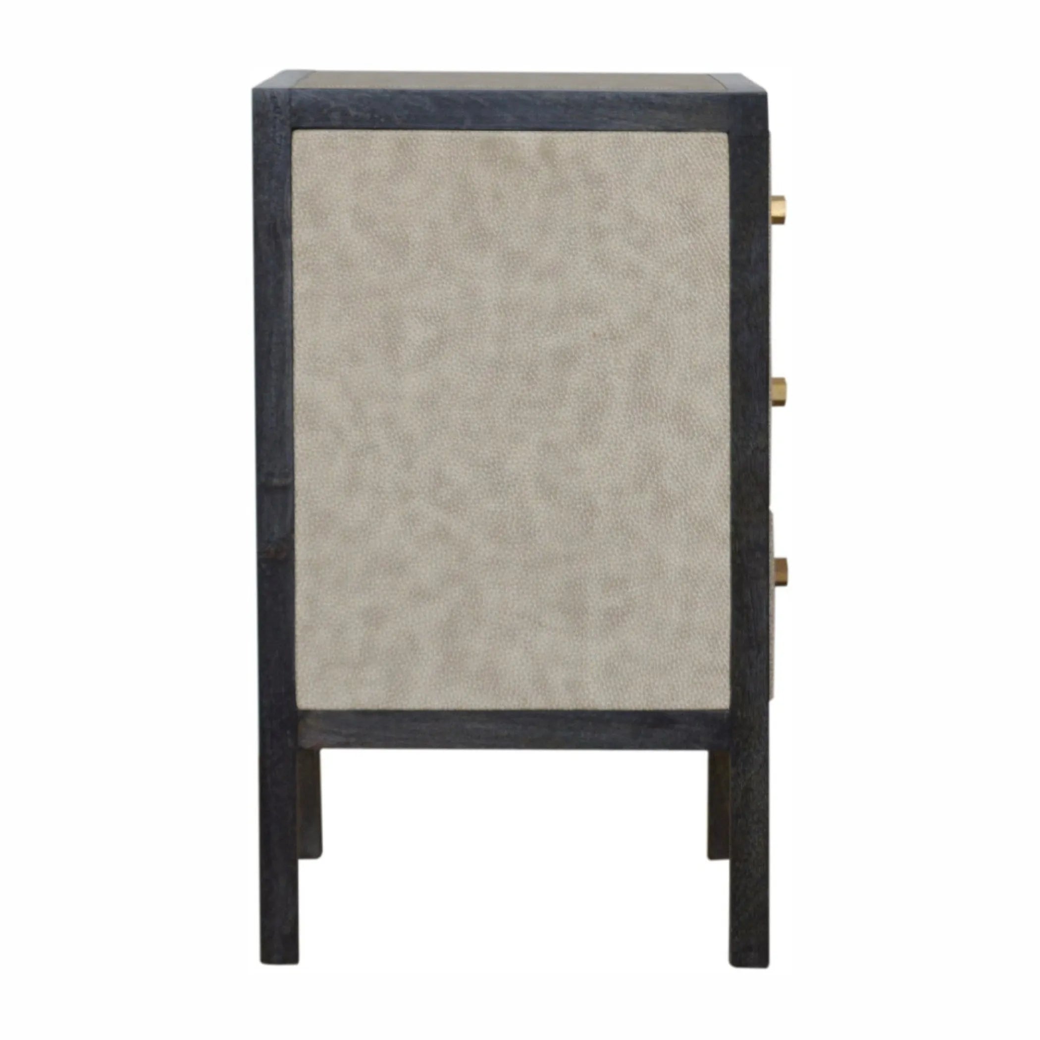Wood Faux Sha Three Drawer Nightstand