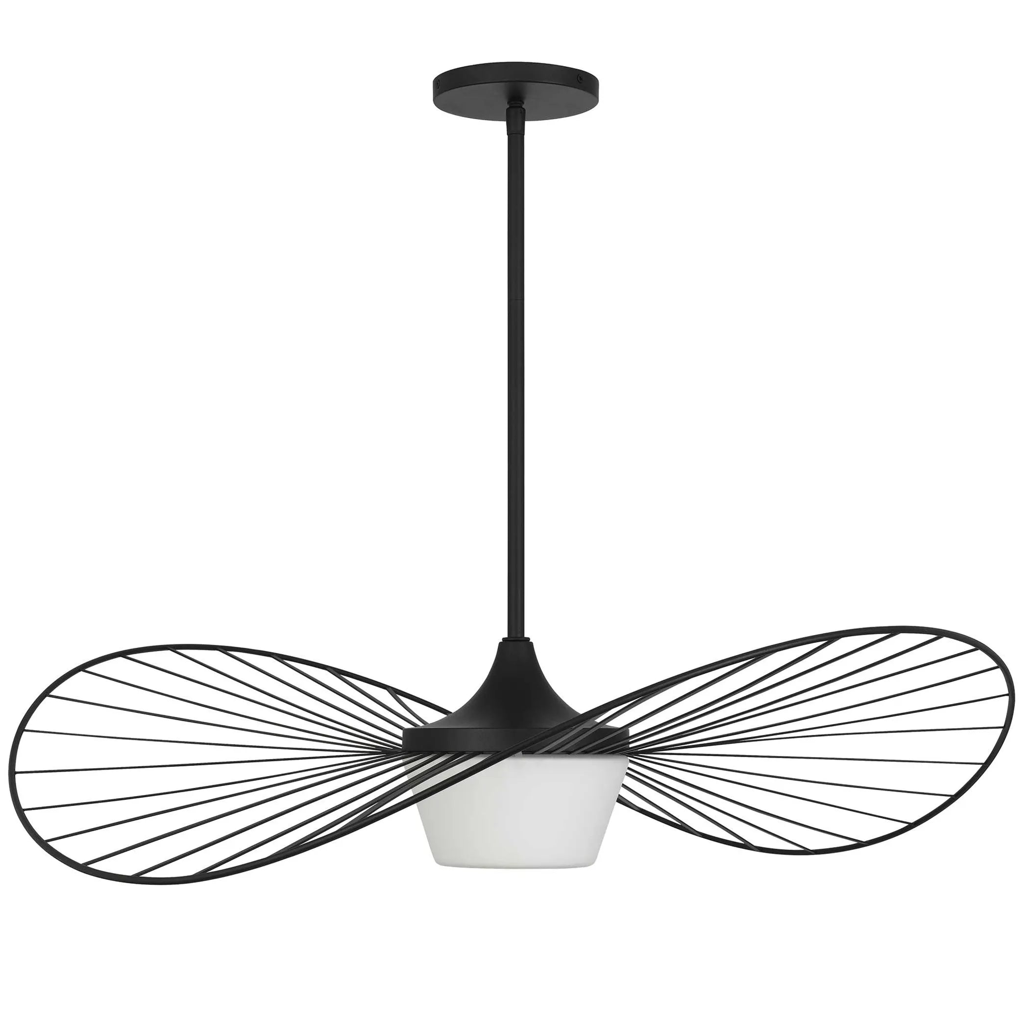 Aluminum Geometric Wavy LED Dimmable Outdoor Hanging Light