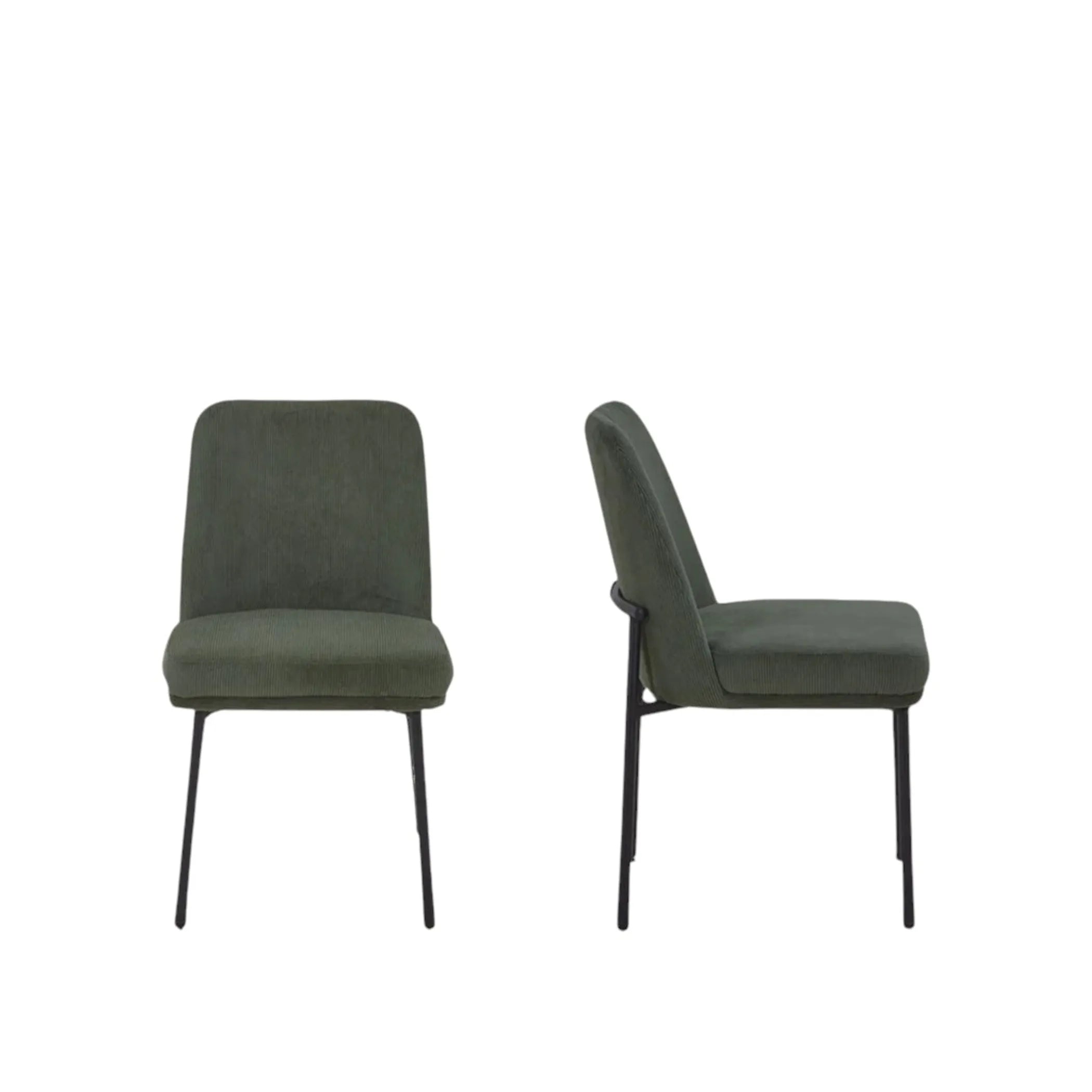 Corduroy Wood Dining Side Chairs