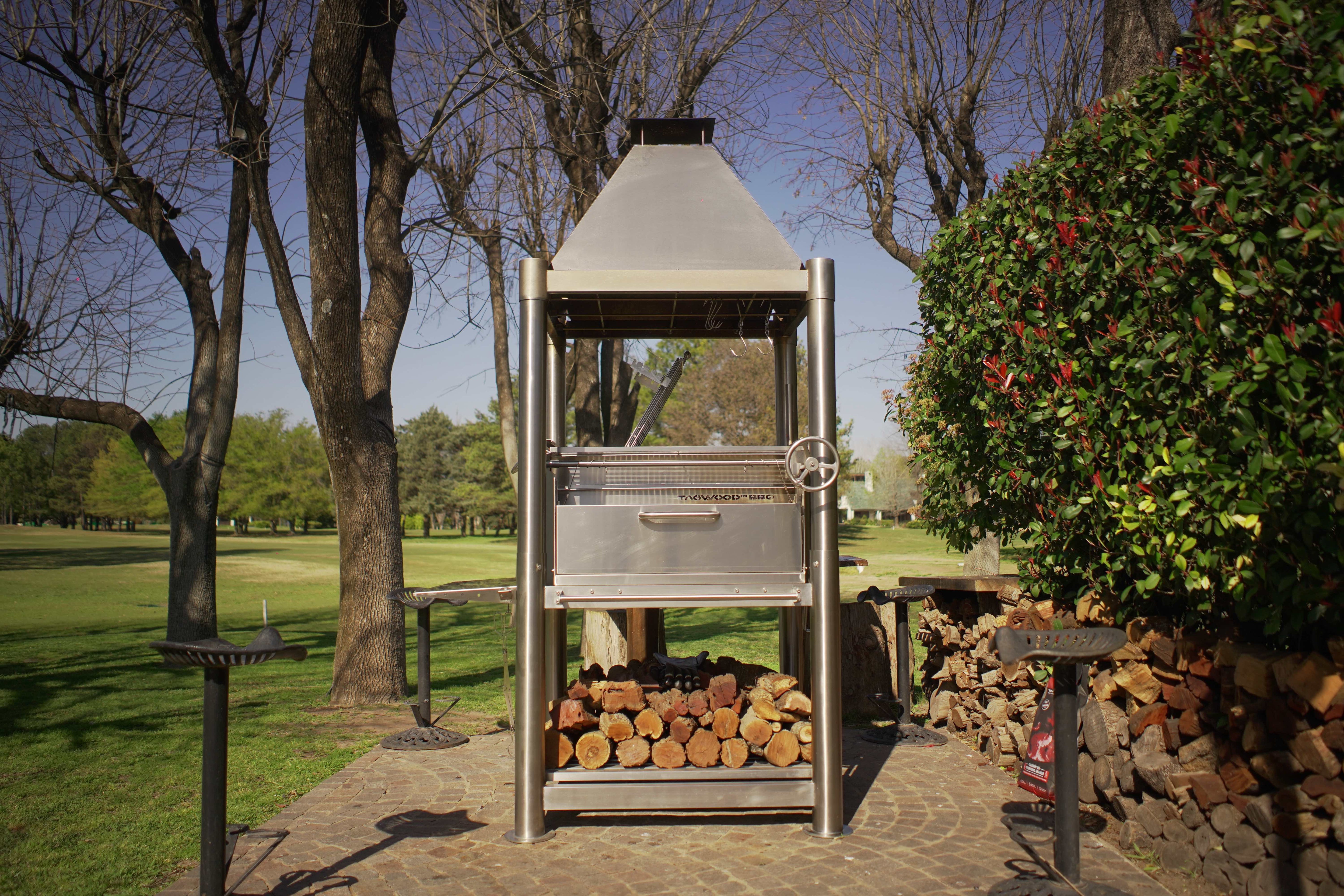 Tagwood BBQ Argentine Santa Maria Wood Fire & Charcoal Gaucho Grill all Stainless Steel | BBQ02SS OPEN FIRE COOKING - PRE-ORDER