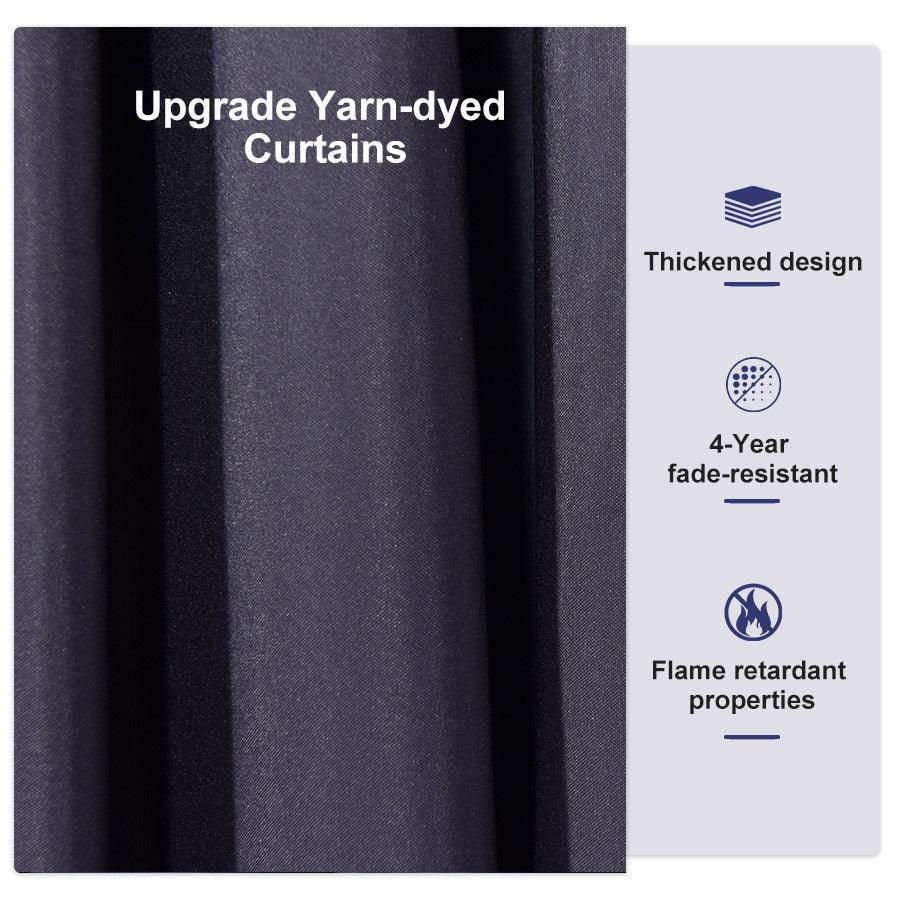 Outdoor Hardtop Gazebo for Patio Bronze Aluminum Frame Pavilion with Navy-Blue Curtain 10' x 14'