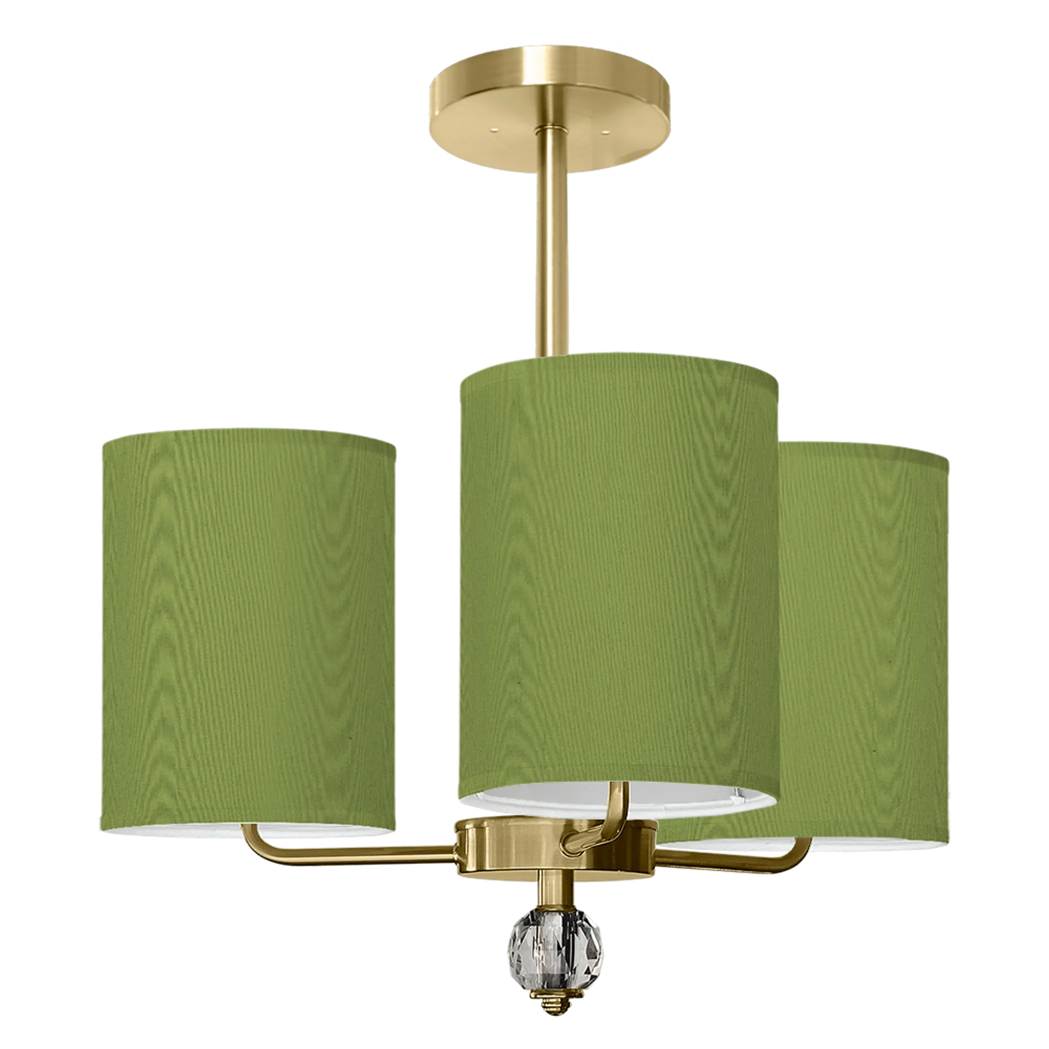 Newport 3 Arm Chandelier - Brass Finish
