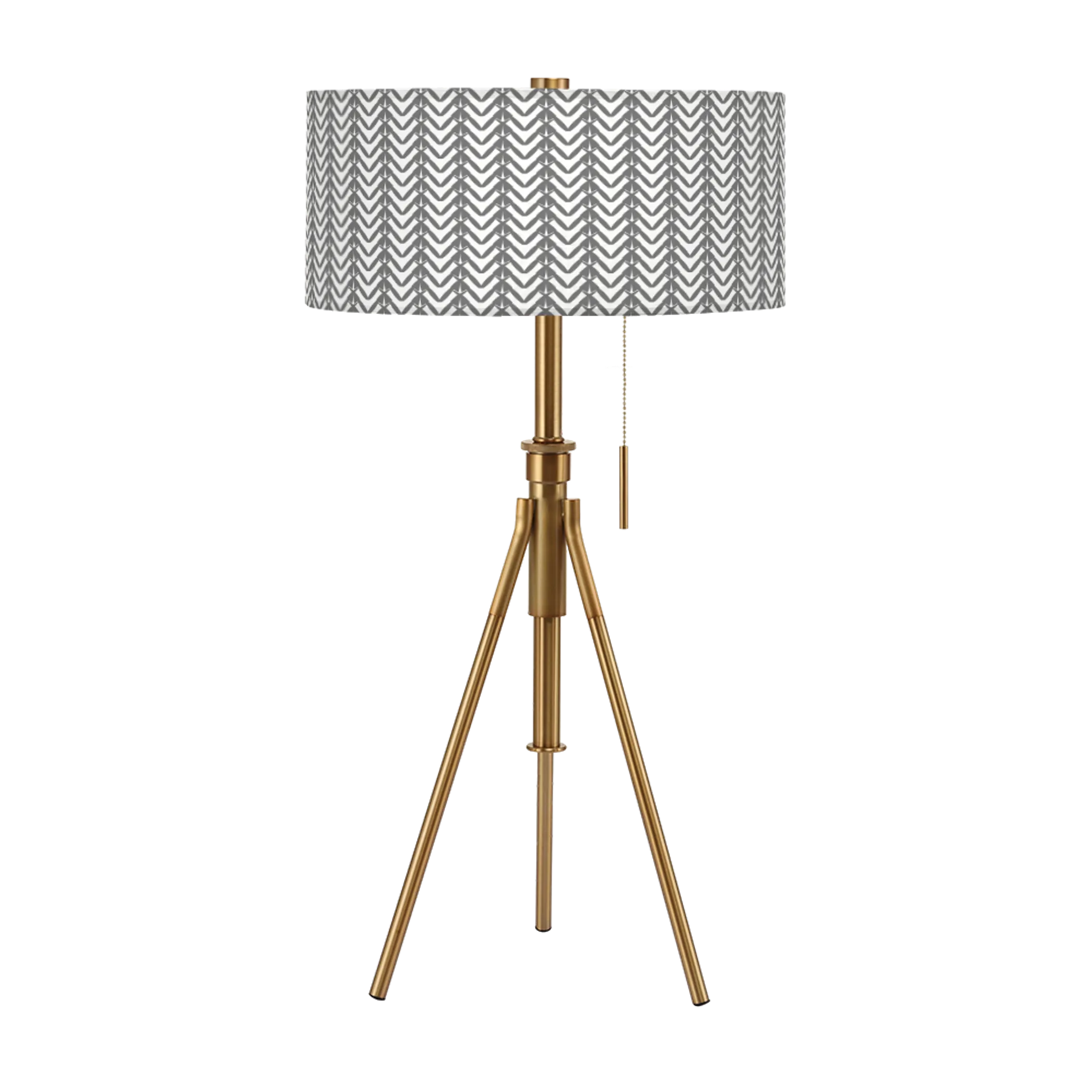 Tripoli Adjustable Table Lamp - Farmhouse Pattern Shades
