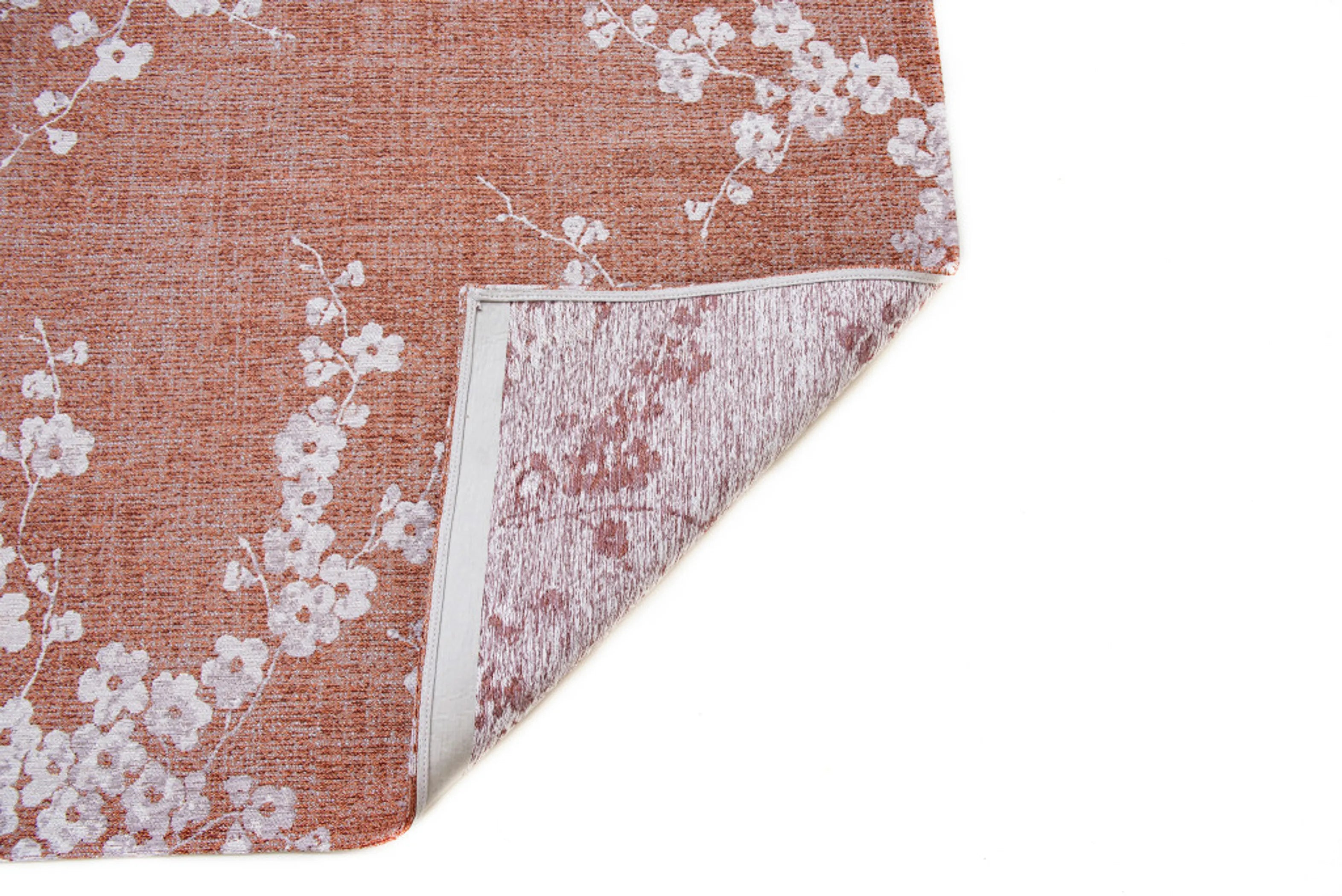 8' X 11' Red and White Oriental Non Skid Area Rug
