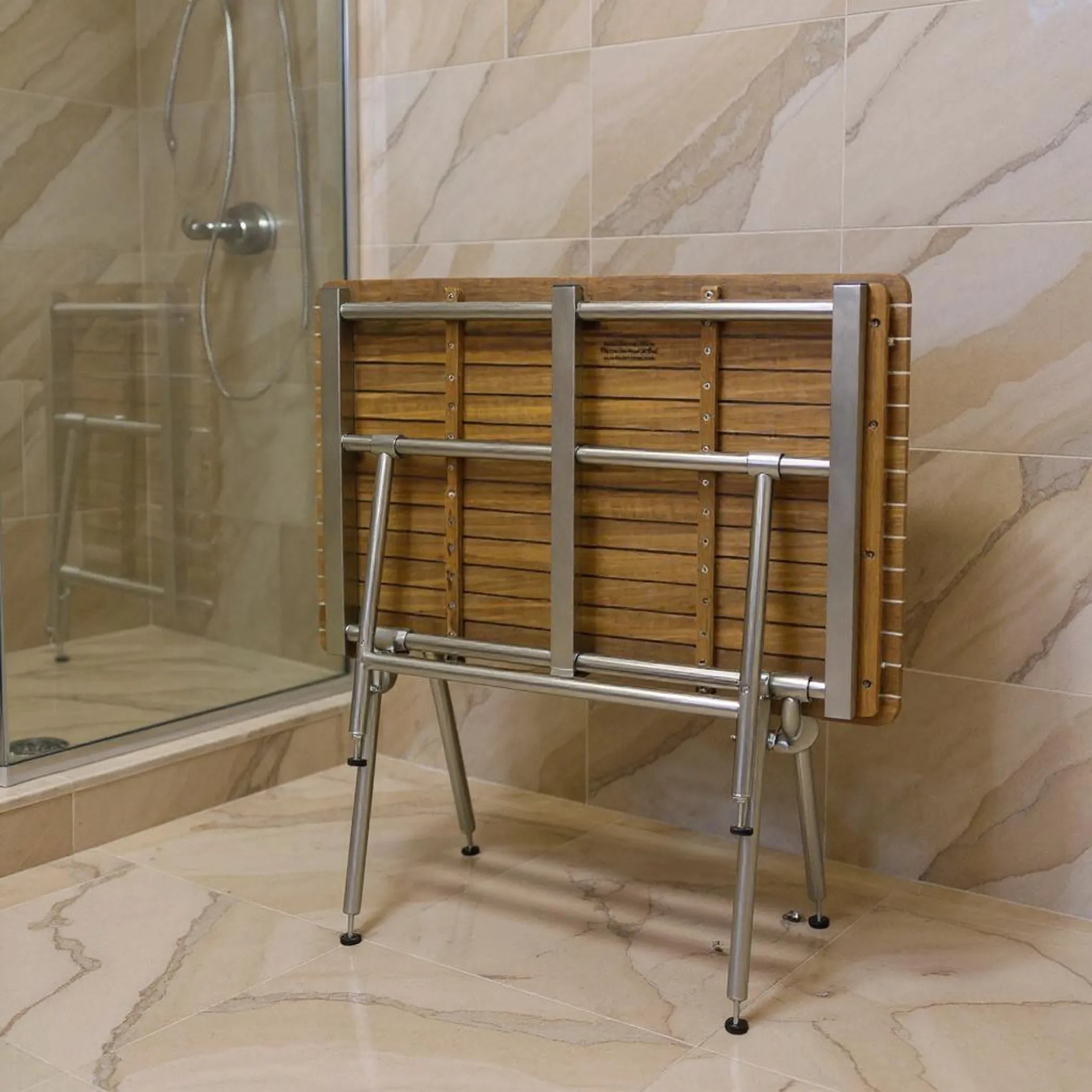 Teak Rectangular Shower Bench