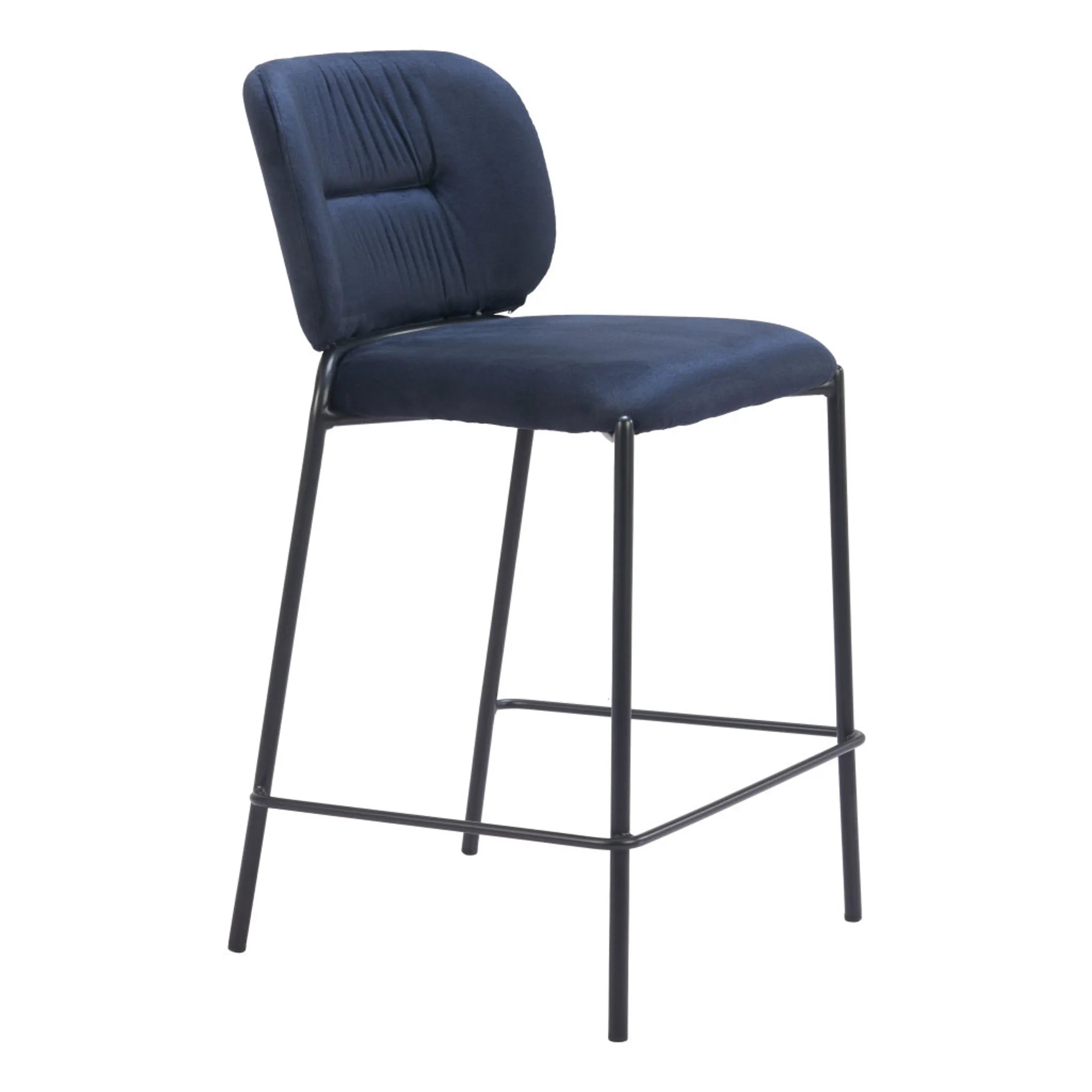 Velvet Steel Counter Height Bar Chairs