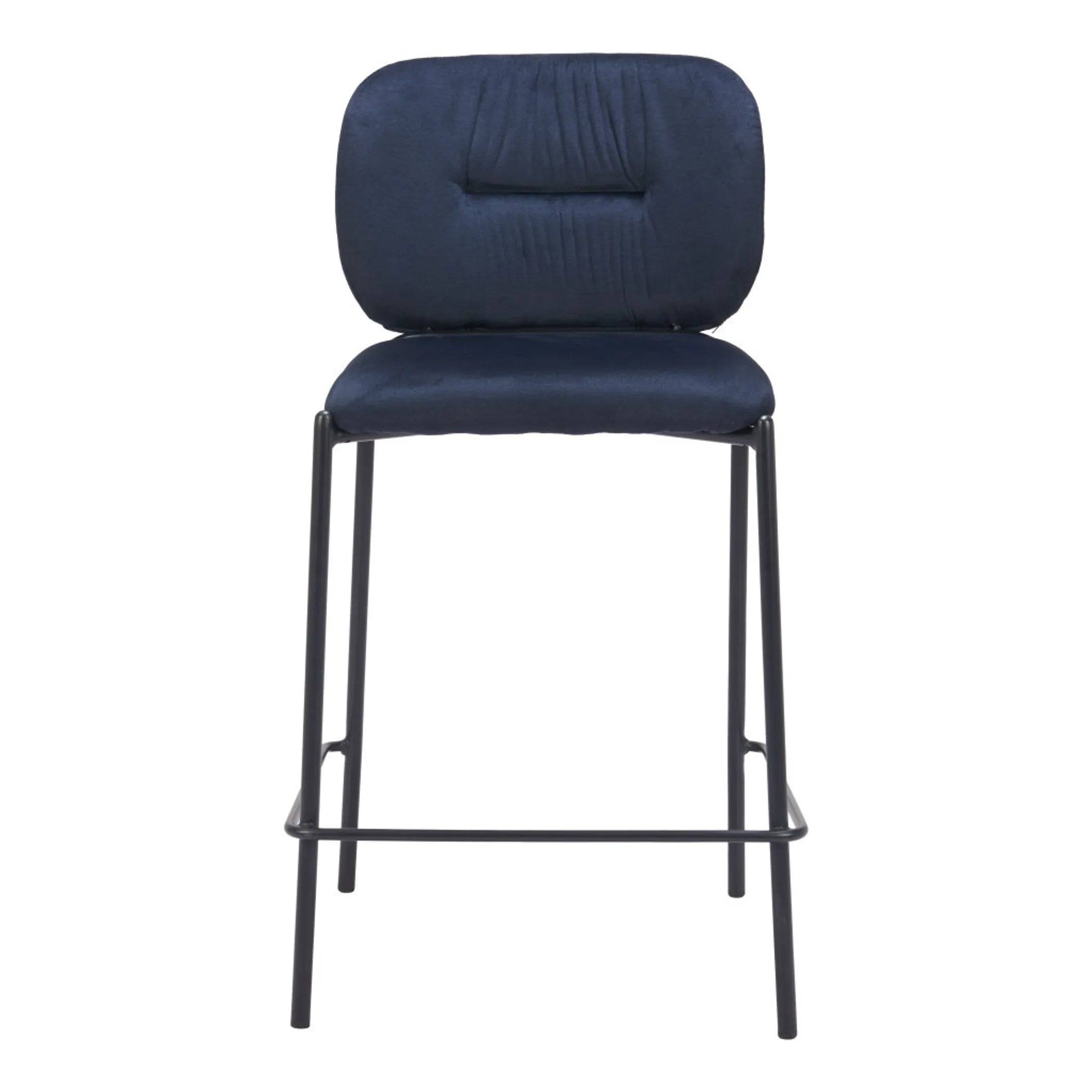 Velvet Steel Counter Height Bar Chairs