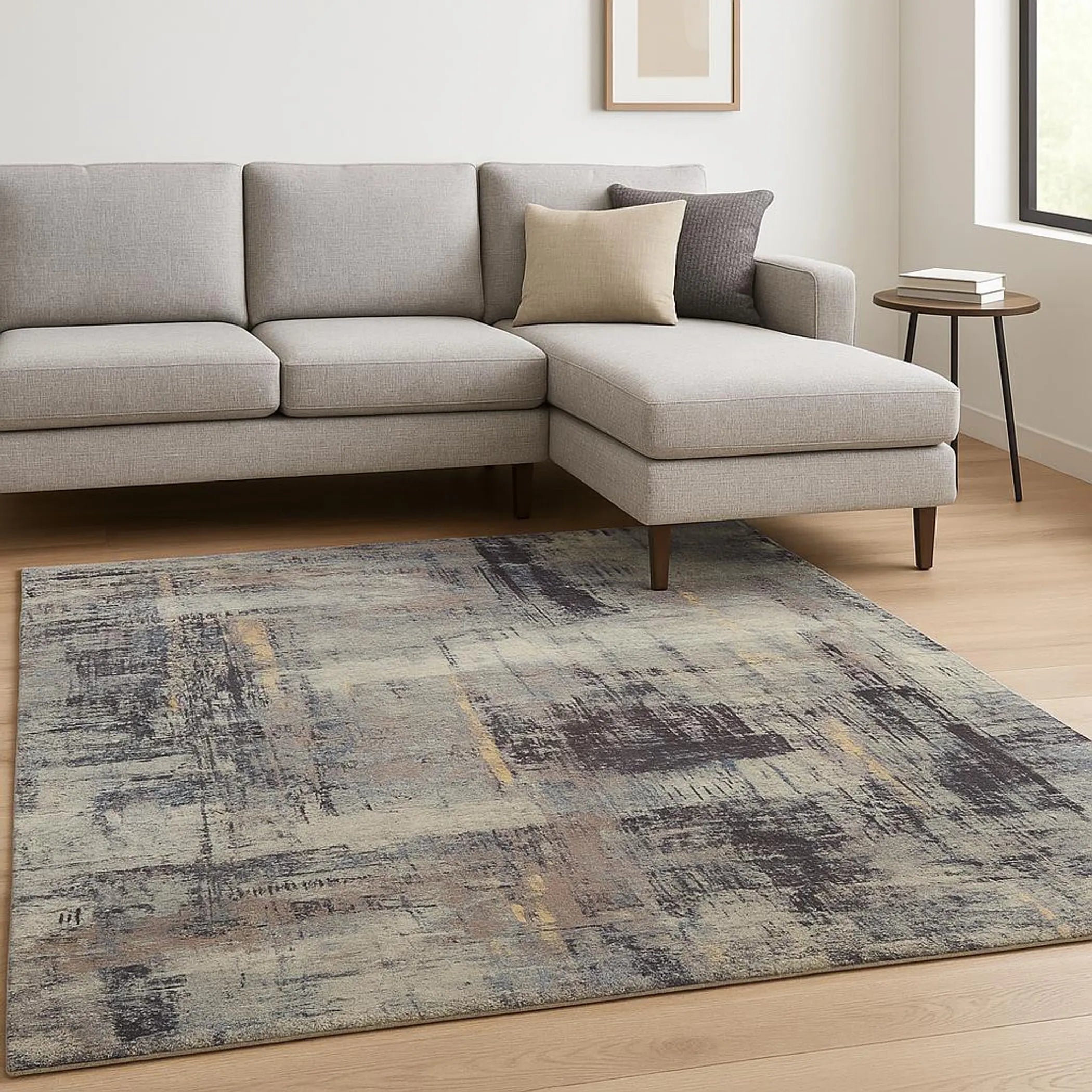 8' X 10' Purple Abstract Hand Knotted Area Rug