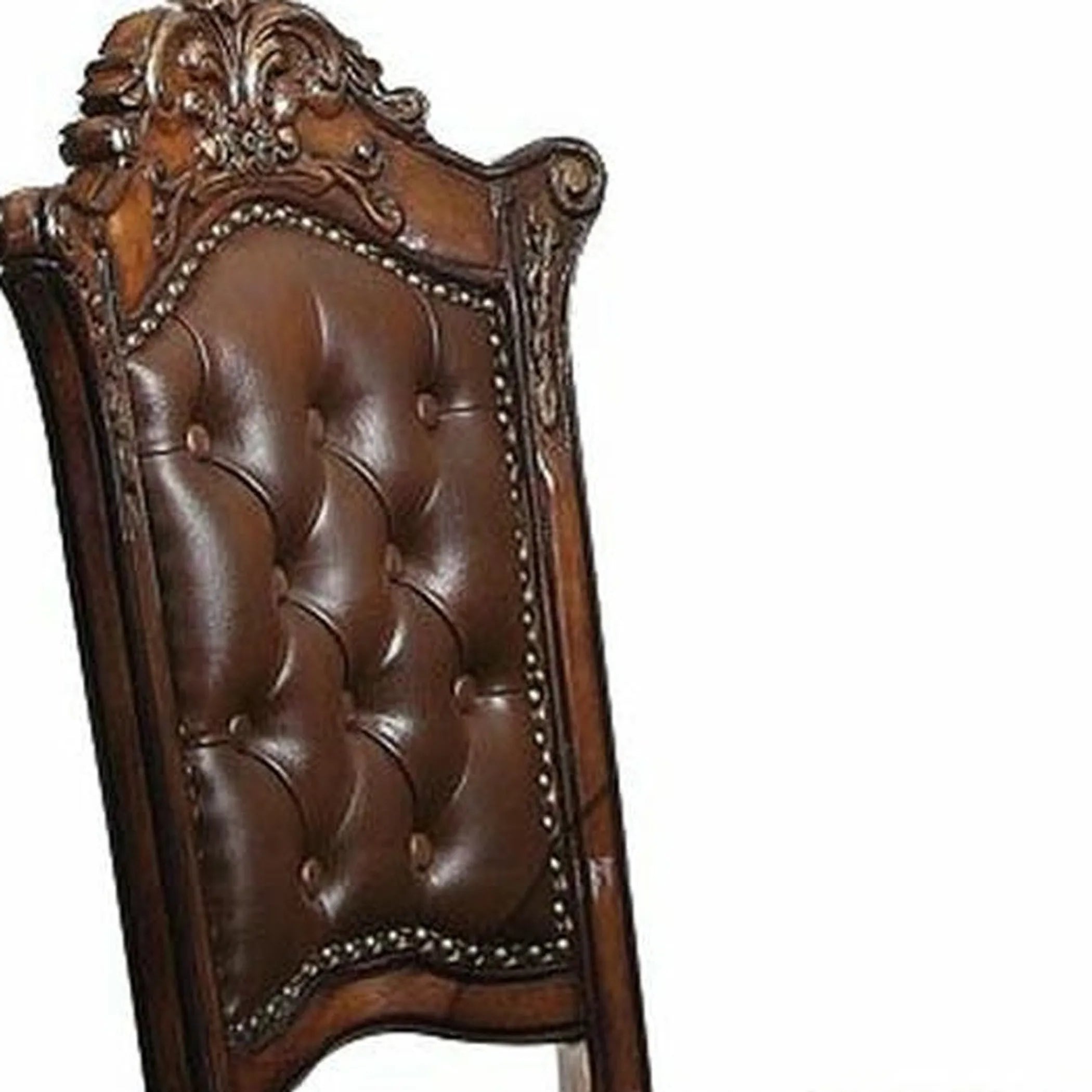 Faux Leather Wood Counter Height Bar Chairs
