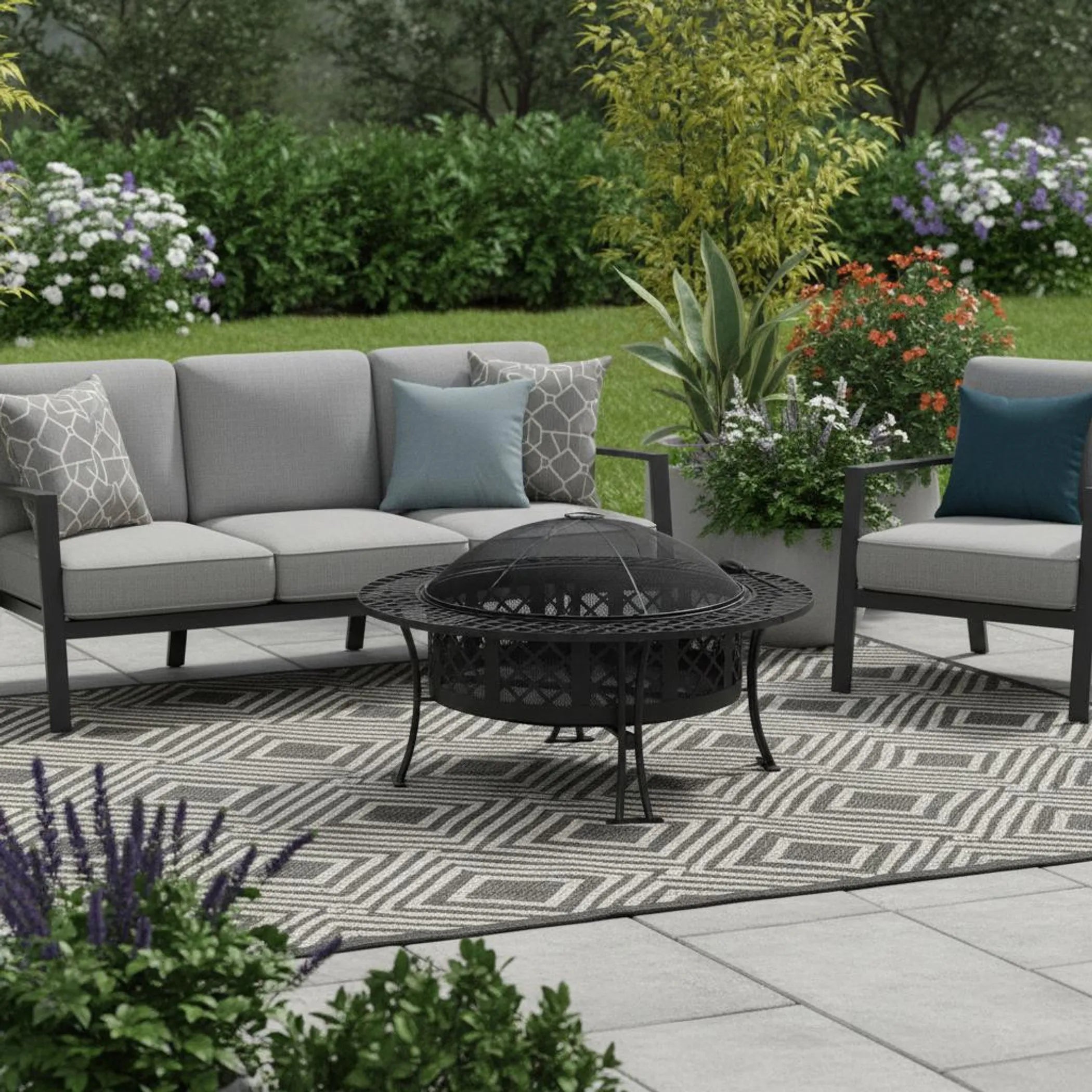 Steel Wood Burning Round Fire Pit