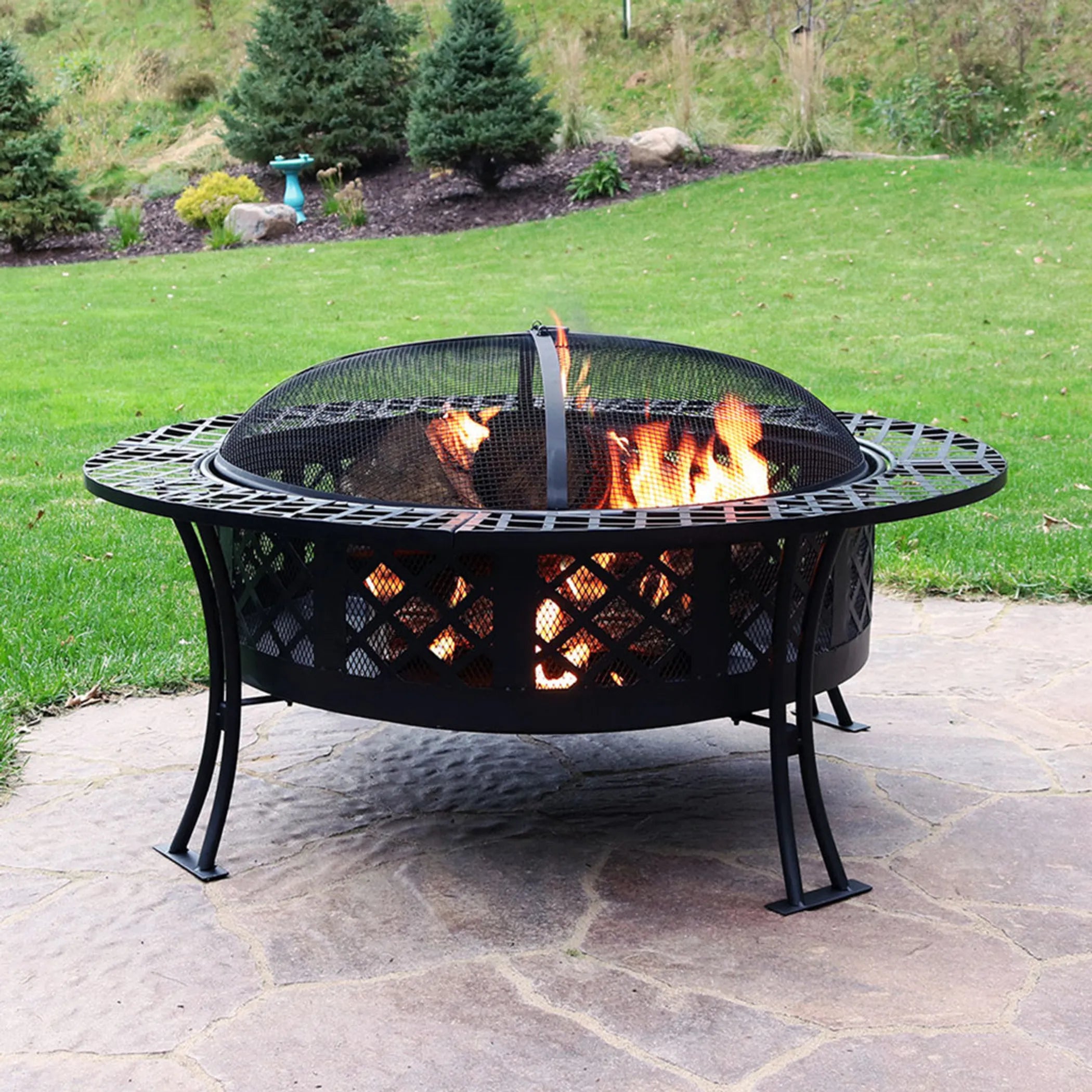 Steel Wood Burning Round Fire Pit