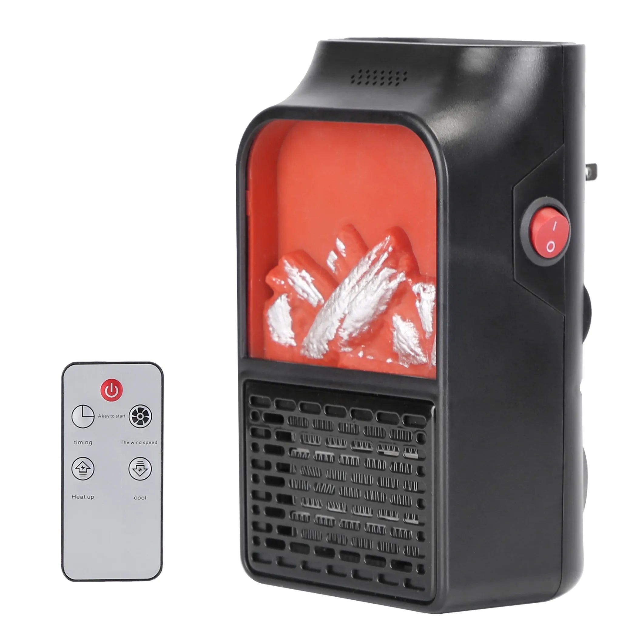 800W Plug-In Space Heater Wall Outlet Heater